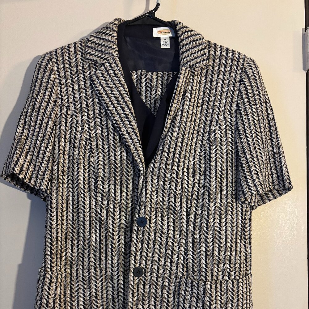 Blazier Jacket and matching skirt with stripy pattern